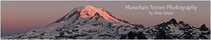 Image of Mount Rainier panorama sunrise