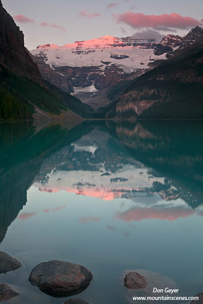 Image of Victoria Mountain reflected in Lake Louise