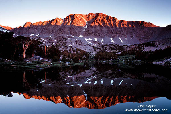 Image of Cloudripper Peak Reflection at Sunrise.