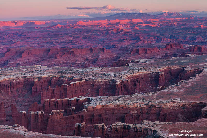 Image of Monument Basin, sunset, Canyonlands
