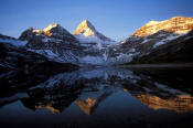 Image of Mount Assiniboine reflected in Lake Magog