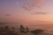 Image of Sunset over Bandon sea stacks, Oregon Coast