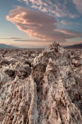 Image of Devil's Golf Course, sunset, Death Valley