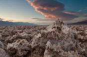 Image of Devil's Golf Course, sunset, Death Valley