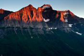 Image of last light on Cannon Mountain in Glacier National Park.