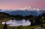 Image of Glacier Peak above Image Lake, sunrise.