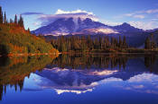 Image of Mount Rainier above Bench Lake