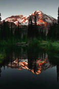 Image of Mount Rainier Reflection Mirror Lake