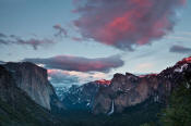 Image of Pink Clouds over Yosemite Valley