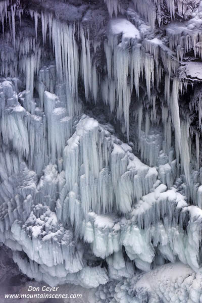 Image of icicles at Snoqualmie Falls in winter