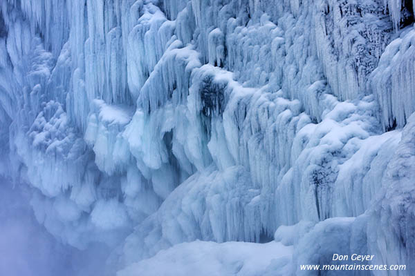 Image of ice near Snoqualmie Falls in winter