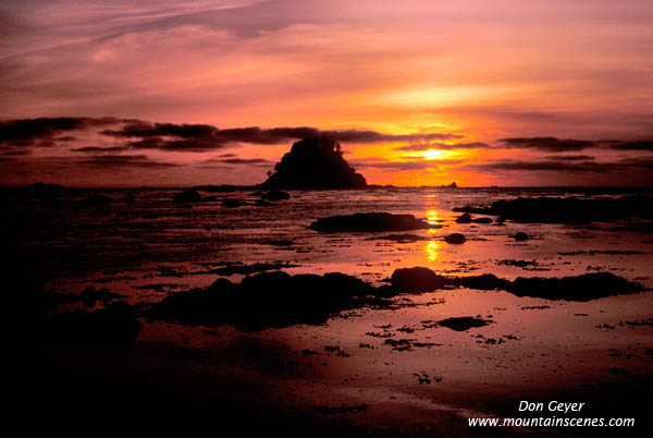 Image of Cape Alava at Sunset