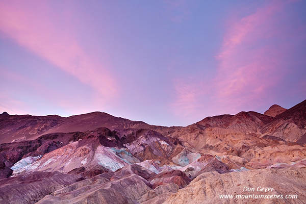 Image of Artist's Palette at sunset, Death Valley