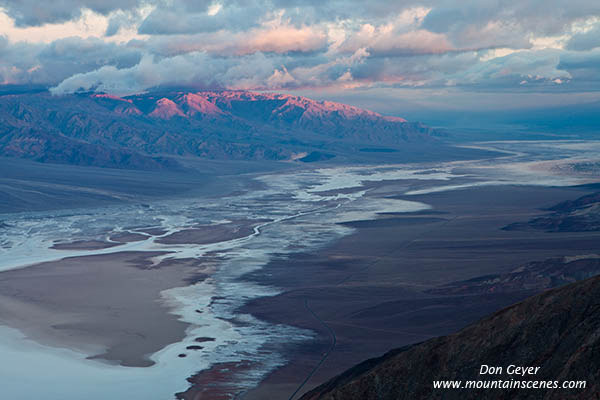 Image of Badwater, Panimint Range, from Dante's View, Death Valley