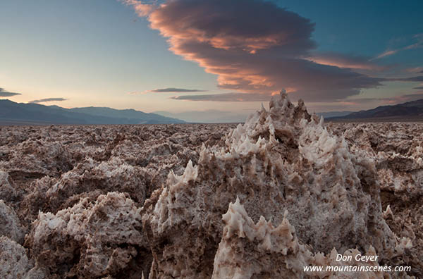 Image of Devil's Golf Course at sunset, Death Valley