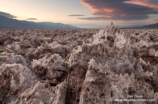 Image of Devil's Golf Course at sunset, Death Valley
