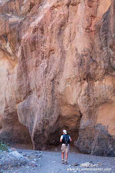 Image of hiker in Fall Canyon, Death Valley