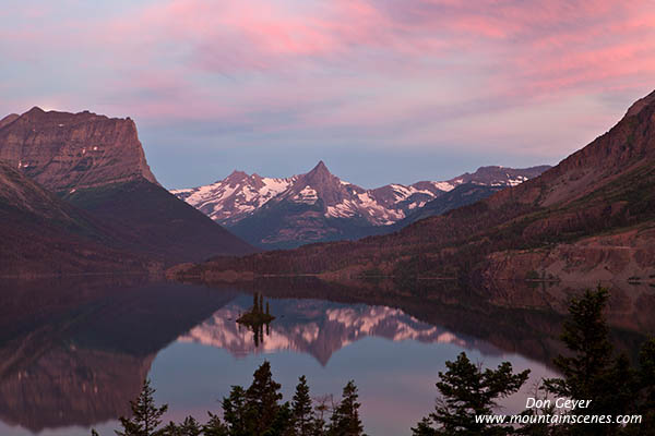 Image of St. Mary Lake Reflection at Dawn