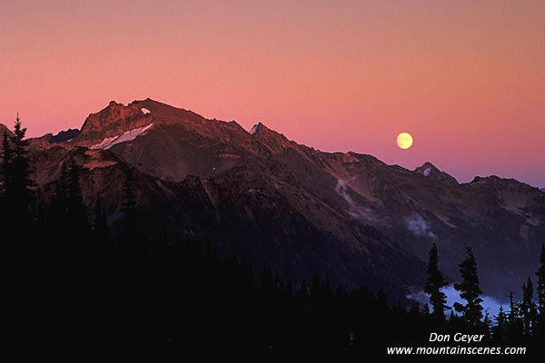 Image of Moon over Mount Carrie