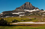 Image of Reynolds Mountain at Logan Pass in Glacier.