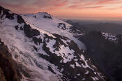 Image of Mount Tom at sunset from Mt. Olympus, Olympic National Park.