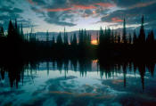 Image of Sunrise reflected in Reflection Lakes