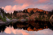 Image of Alta Mountain reflection in Rampart Lakes, Alpine Lakes