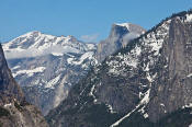 Image of Half Dome and Clouds Rest with snow.